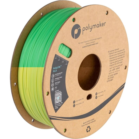 Polylite PLA Temperature Color Change Green/Lime - 1.75mm - 1kg