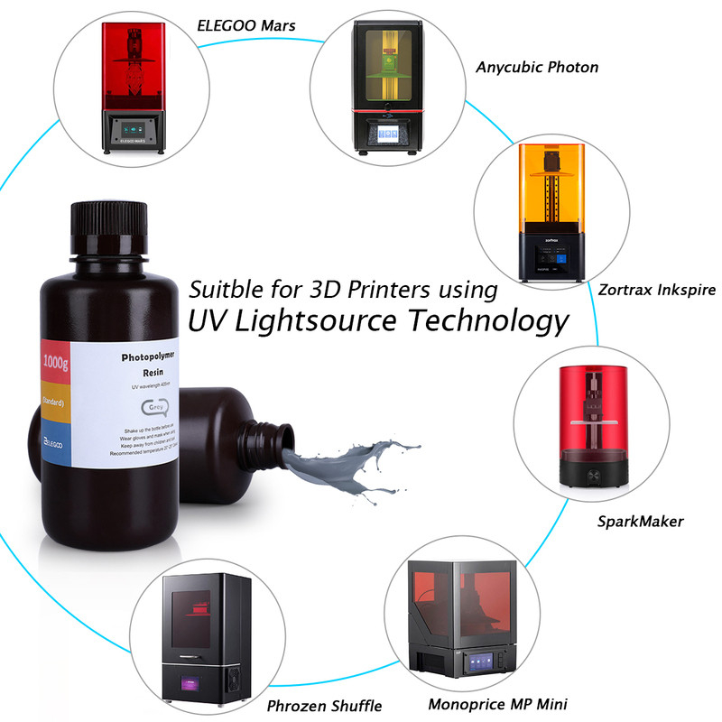 Résine ABS-like Grise Elegoo - 1000 ml (3)