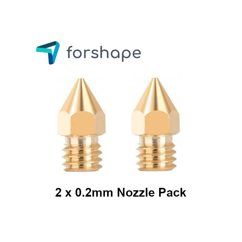 Lot de 2 Buses Laiton MK8 Forshape 0.2mm