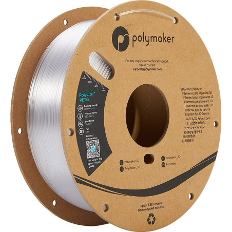 PolyLite PETG Transparente - 1.75mm - 1 kg