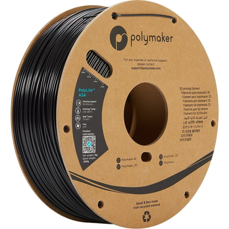 PolyLite ASA Preto - 1.75mm - 1 kg