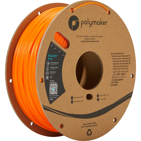 PolyLite PLA Laranja - 1.75mm - 1 kg