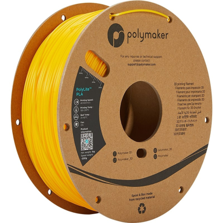 PolyLite PLA Amarelo - 1.75mm - 1 kg