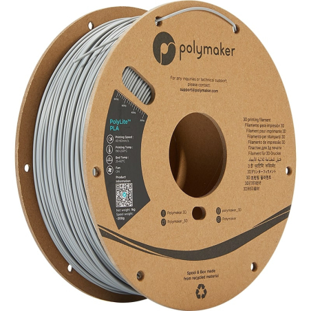 PolyLite PLA Cinzento - 1.75mm - 1 kg