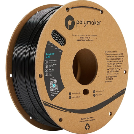 PolyLite ABS Preto - 2.85mm - 1 kg