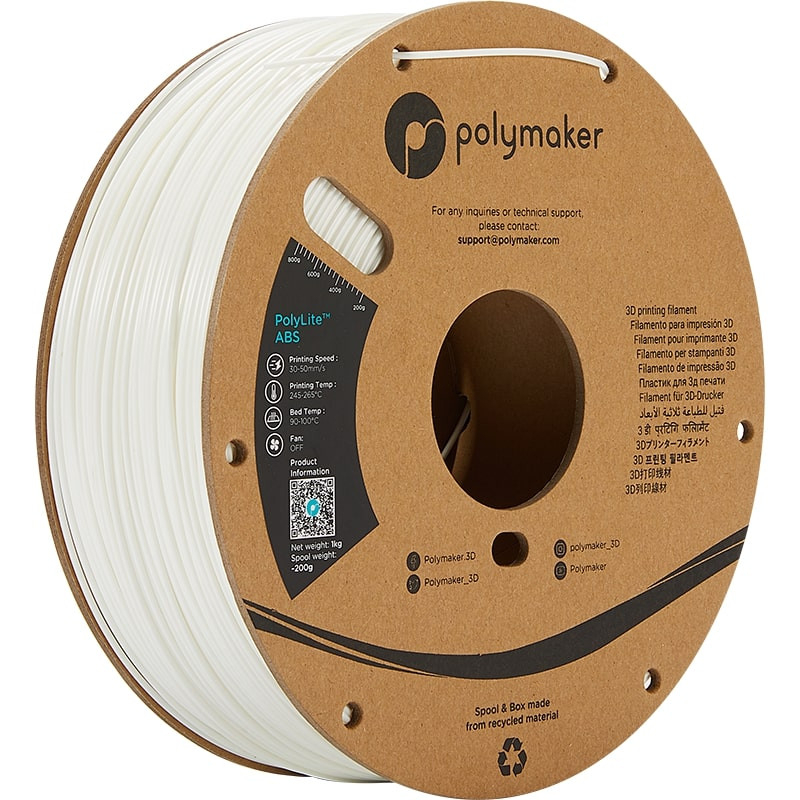 PolyLite ABS Blanc - 1.75mm - 1 kg