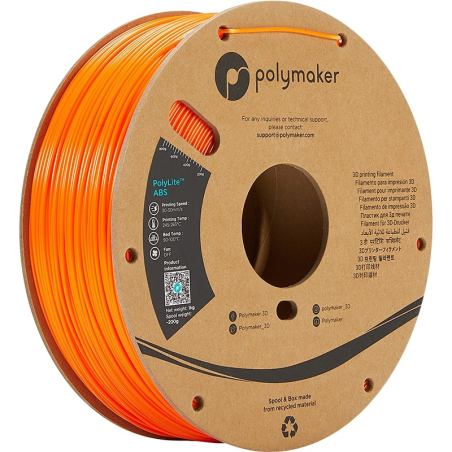 PolyLite ABS Laranja - 2.85mm - 1 kg