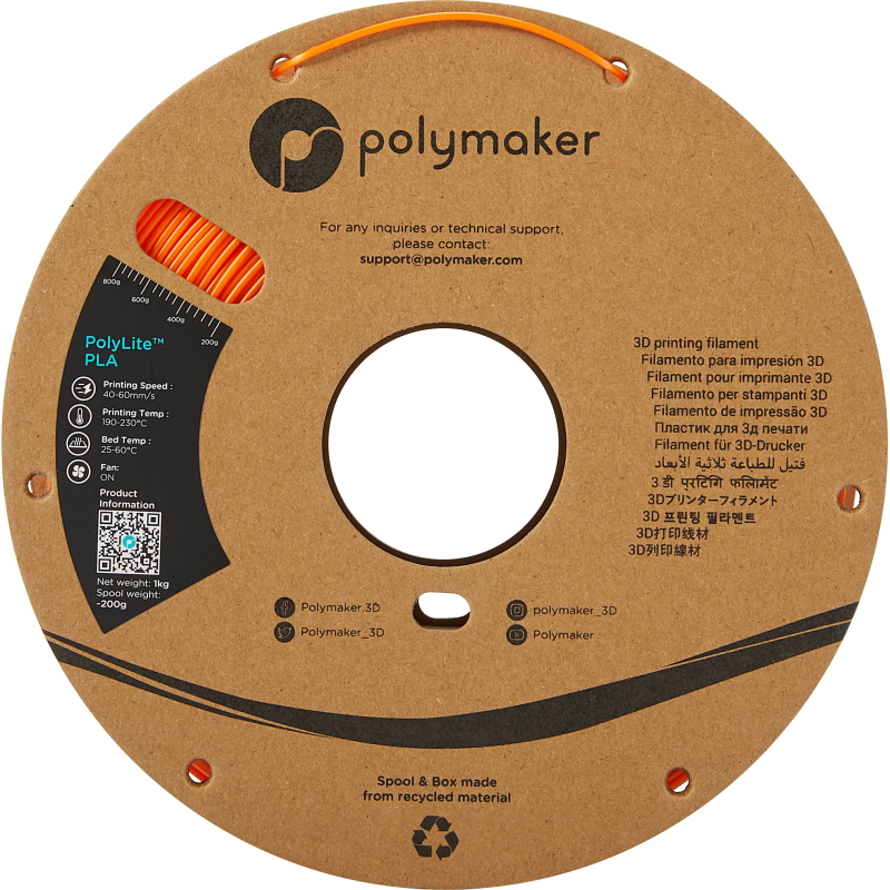 PLA Orange PolyLite - 2.85mm - 1 kg