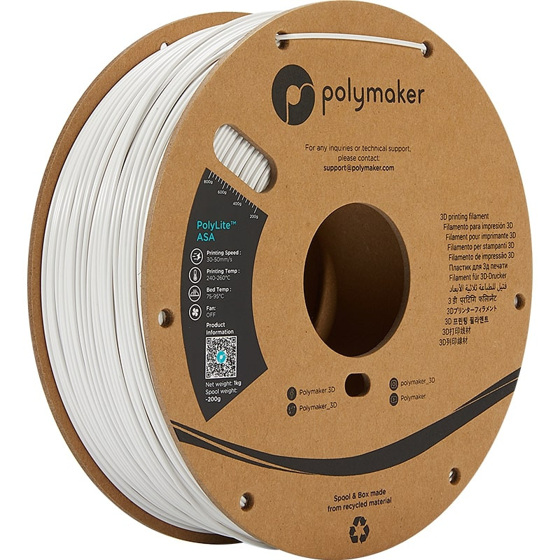 PolyLite ASA Blanc - 2.85mm - 1 kg