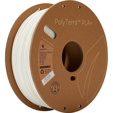 PolyTerra PLA+ Branco - 1.75mm - 1 kg