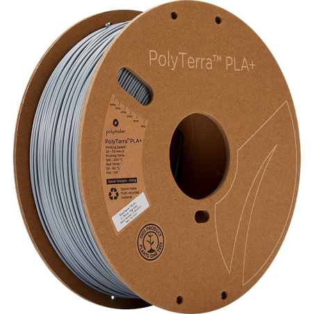 PolyTerra PLA+ Cinzento - 1.75mm - 1 kg