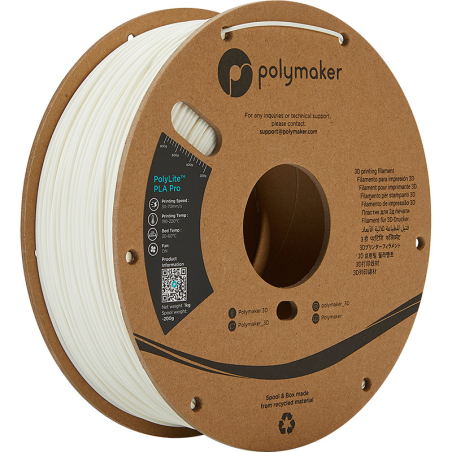 PolyLite PLA Pro Branco - 1.75mm - 1 kg