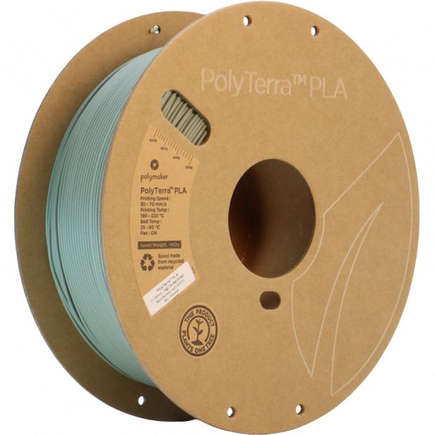 PolyTerra PLA Verde suave - 1.75mm - 1 kg