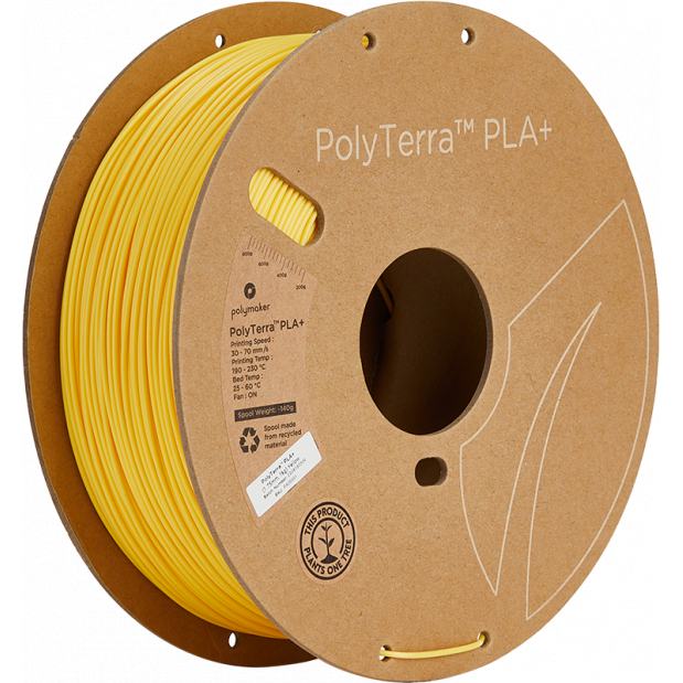 PolyTerra PLA+ Amarelo - 1.75mm - 1 kg