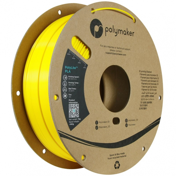 Polylite Seda PLA Amarelo - 1.75mm - 1 kg