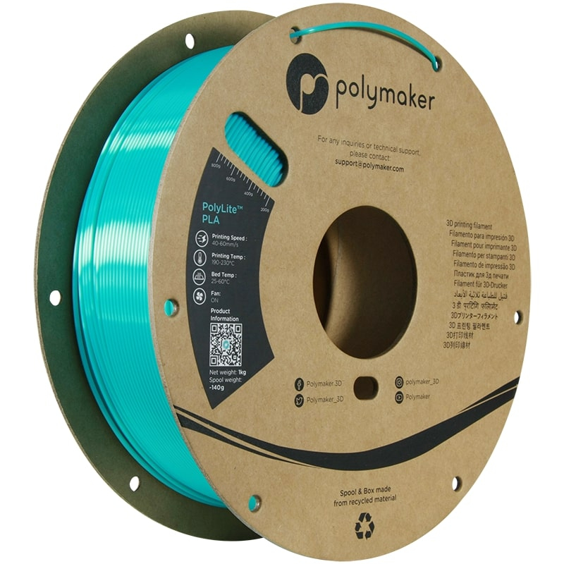 Polylite Silk PLA Teal (bleu-vert canard) - 1.75mm - 1 kg