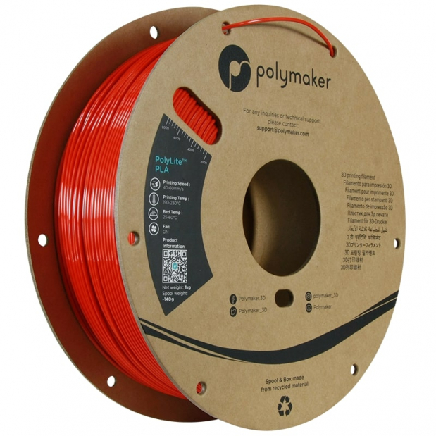 Polylite Seda PLA Vermelho - 1.75mm - 1 kg