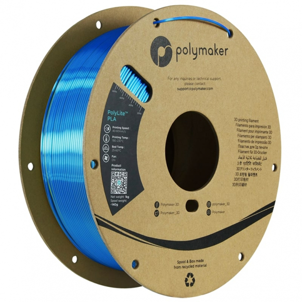 Polylite Seda dupla PLA Camaleão Amarelo-Azul - 1.75mm - 1 kg