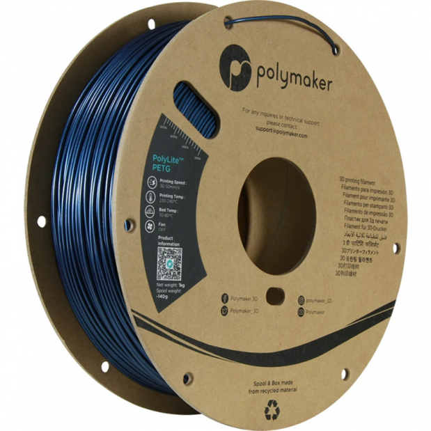 PolyLite PETG Azul escuro - 1.75mm - 1 kg