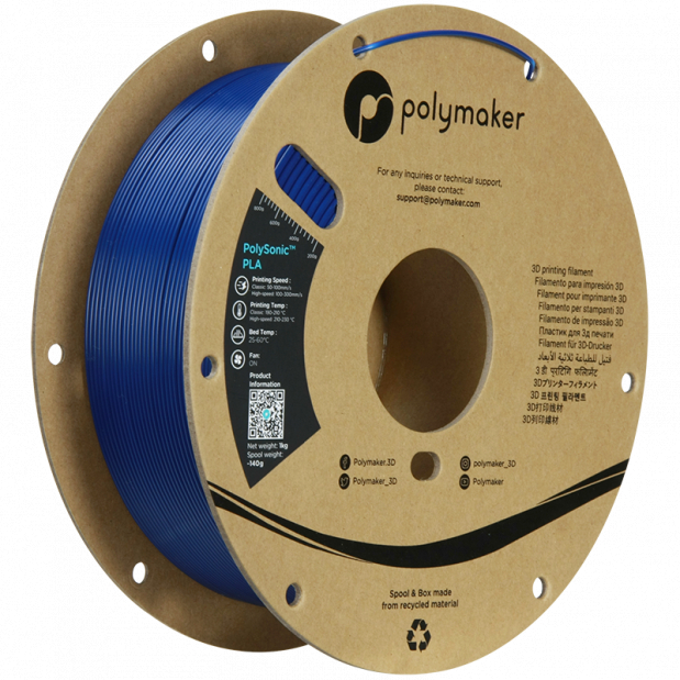 PolySonic PLA (High Speed) Azul - 1.75mm - 1 kg