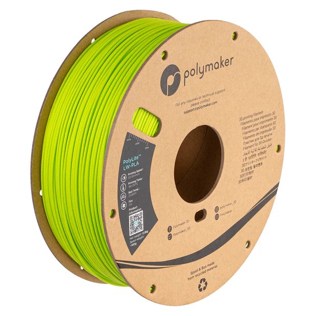 PolyLite LW-PLA Verde brilhante - 1.75mm - 800 g