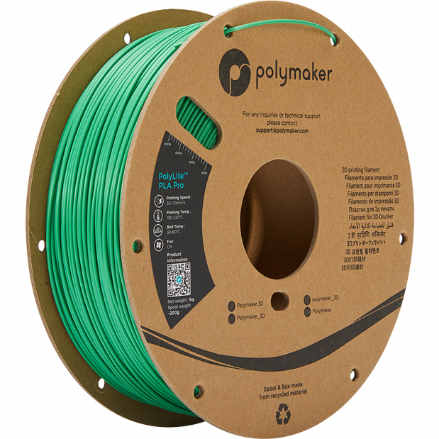 PolyLite PLA Pro Green - 1.75mm - 1 kg