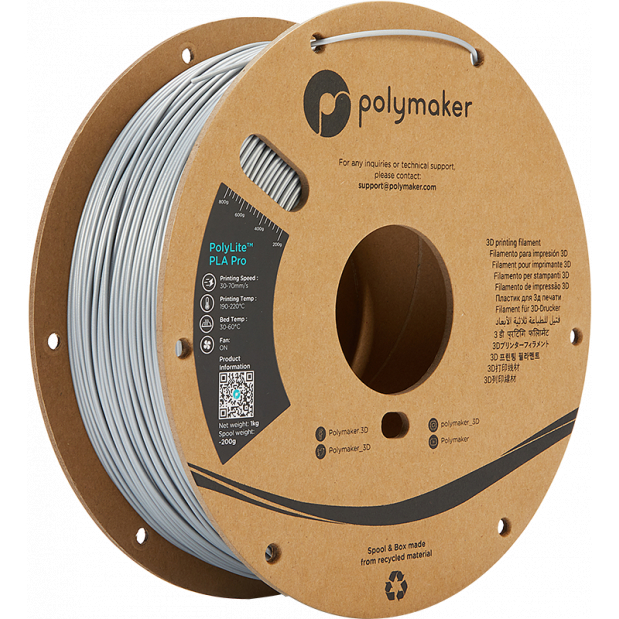 PolyLite PLA Pro Silver - 1.75mm - 1 kg