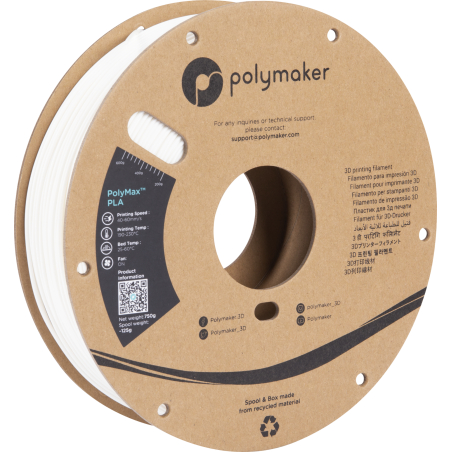 PolyMax Tough PLA Branco - 1.75mm - 750 g