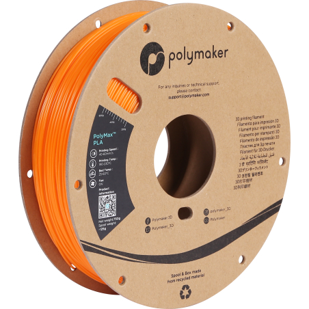 PolyMax Tough PLA Laranja - 1.75mm - 750 g