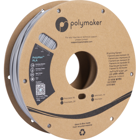 PolyMax Tough PLA Cinzento - 1.75mm - 750 g