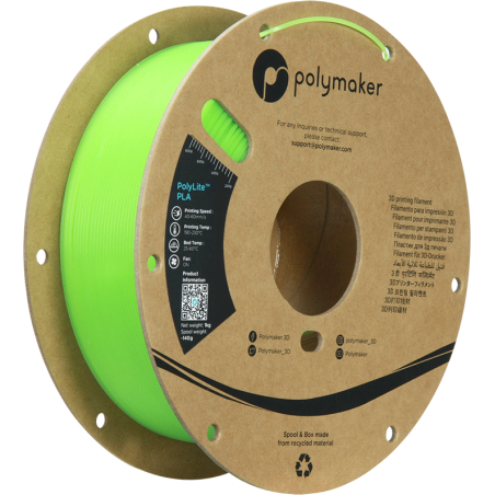 PolyLite PLA Verde Luminoso - 1.75mm - 1 kg