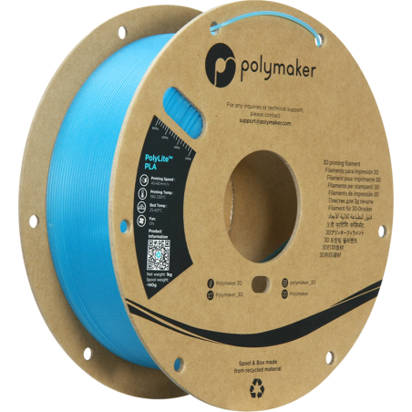 PolyLite PLA Azul luminoso - 1.75mm - 1 kg