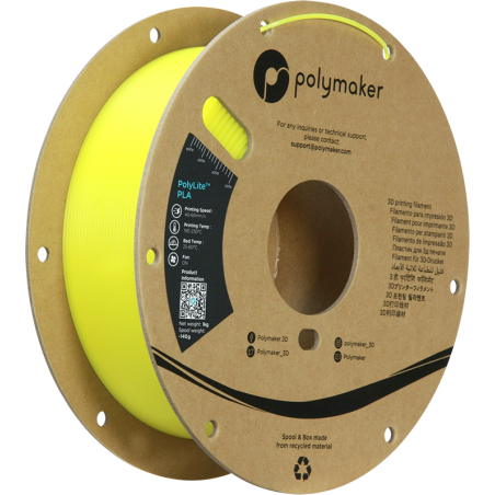 PolyLite PLA Amarelo luminoso - 1.75mm - 1 kg