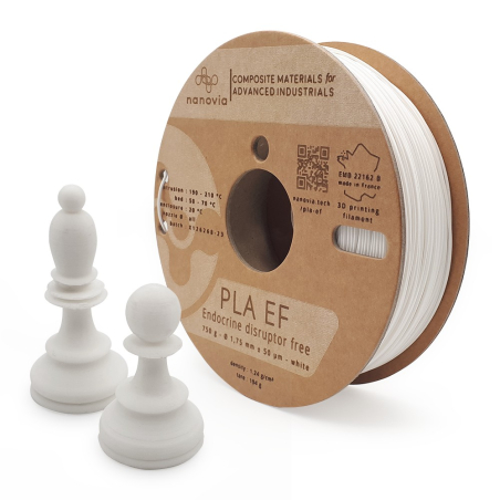 PLA 3D850 EF Nanovia (sem desreguladores endócrinos) Branco - 1,75mm - 750g