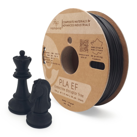 PLA 3D850 EF Nanovia (sem desreguladores endócrinos) Preto - 1,75mm - 750g